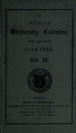 Calendar 2, 1914-15_cover