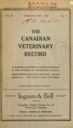 Canadian Veterinary Record 3 no 3_cover