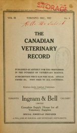 Canadian Veterinary Record 3 no 4_cover