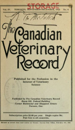 Canadian Veterinary Record 4 no 4_cover