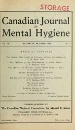 Canadian journal of mental hygiene v3 no 3_cover