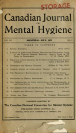 Canadian journal of mental hygiene v3 no 2_cover