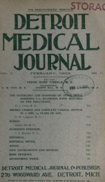 Detroit Medical Journal 2, no.11_cover