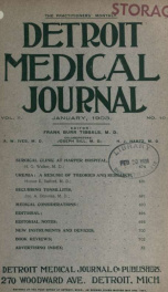 Detroit Medical Journal 2, no.10_cover