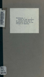 Report on the incidence of scarlet fever and of diphtheria in 1922 in the village of Ramsbury, in the Ramsbury rural district, county Wilts_cover