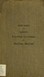 Sajous's analytical cyclopædia of practical medicine index_cover