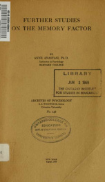 Archives of psychology 142_cover