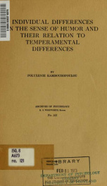 Archives of psychology 121_cover