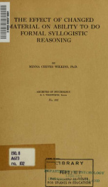 Archives of psychology 102_cover