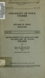 University of Iowa studies in child welfare v 13 no.2_cover
