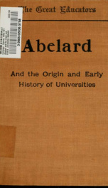 Abelard and the origin and early history of universities_cover
