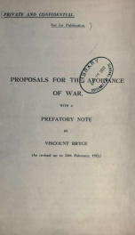 Proposals for the avoidance of war;_cover