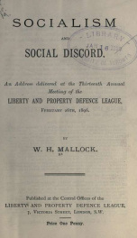Socialism and social discord_cover