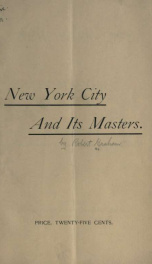 New York City and its masters_cover