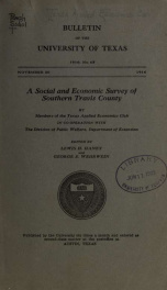 A social and economic survey of southern Travis county_cover