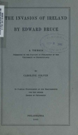 The invasion of Ireland by Edward Bruce_cover