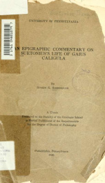An epigraphic commentary on Suetonius's Life of Gaius Caligula_cover