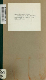 Catalogue of the Hadfield collection of shells from Lifu and Uvea, Loyalty Islands pt 1_cover