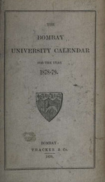 University calendar 1878-79_cover