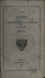 University calendar 1877-78_cover