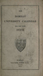 University calendar 1875-76_cover