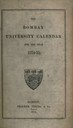 University calendar 1874-75_cover