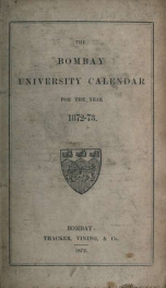 University calendar 1872-73_cover