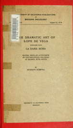 The dramatic art of Lope de Vega, together with La dama boba_cover