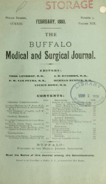 Buffalo Medical Journal feb 1880_cover