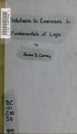 Solutions to exercises in fundamentals of logic_cover