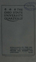 Ohio State University Quarterly 1, No. 2_cover