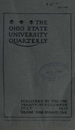 Ohio State University Quarterly 3, No. 1_cover