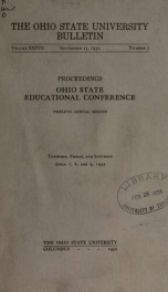Ohio State educational conference. Proceedings 37, no.3_cover