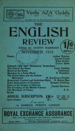 English Review 11 1919_cover