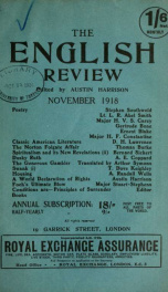 English Review 11 1918_cover