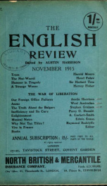 English Review 11 1915_cover