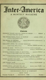 Inter-America; a monthly magazine ... English v2 n1 1918_cover