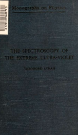 The spectroscopy of the extreme ultra-violet_cover