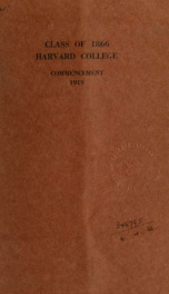 Class of 1866, Harvard College: Commencement_cover