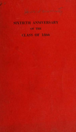 Sixtieth anniversary of the Class of 1866_cover