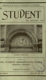 Student; Edinburgh University Magazine 4, No. 11,  New Series_cover