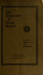 University of Texas record 4 no 1-2_cover