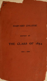 Report of the Class of 1854: 1854-1894_cover