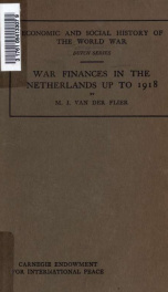 War finances in the Netherlands up to 1918_cover