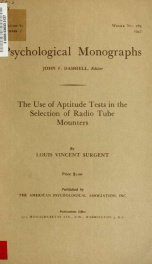 Psychological monographs : general and applied 61 no 2_cover