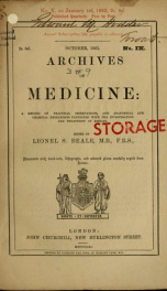 Archives of Medicine. (London) 3, no.9_cover