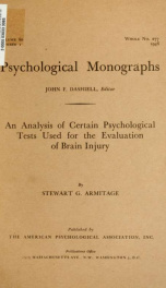 Psychological monographs : general and applied 60 no 1_cover