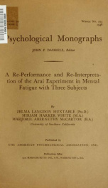 Psychological monographs : general and applied 59 no 5_cover