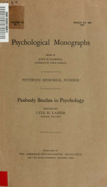 Psychological monographs : general and applied 50 no 5_cover