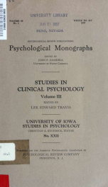 Psychological monographs : general and applied 49 no 1_cover